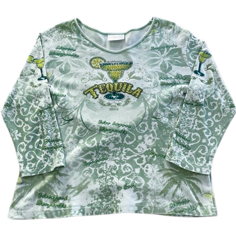 Cactus Bay Y2K Sparkle Tequila Margarita Top
